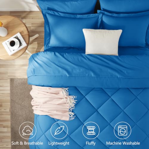 King Size Comforter Set Royal Blue