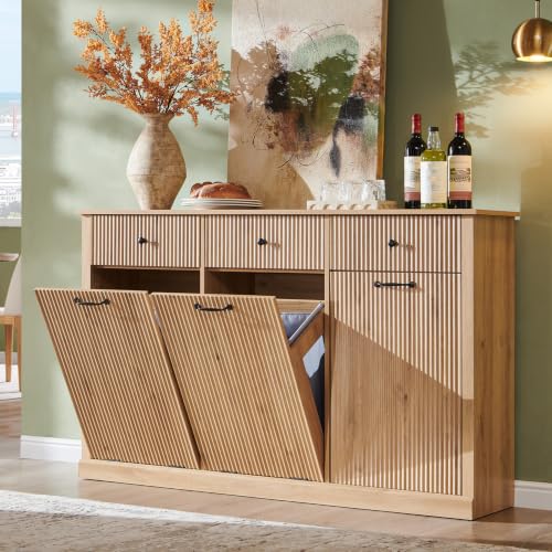 Triple Tilt Out Trash Can Cabinet