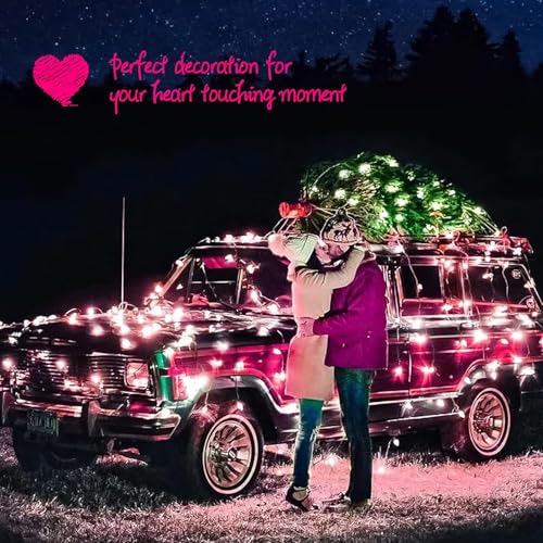 Pink Christmas Lights 100 Count 20 Feet Incandescent Bulb