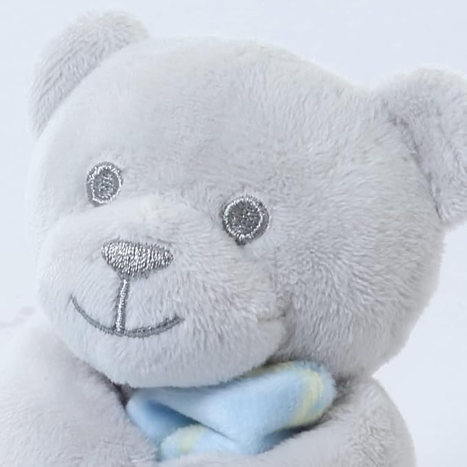 CREVENT Cozy Plush Baby Security Blanket Loveys for Baby Boys with Animal Face, Baby Shower/Birthday Gifts for Newborns Infant Toddler (Hugging Bear)