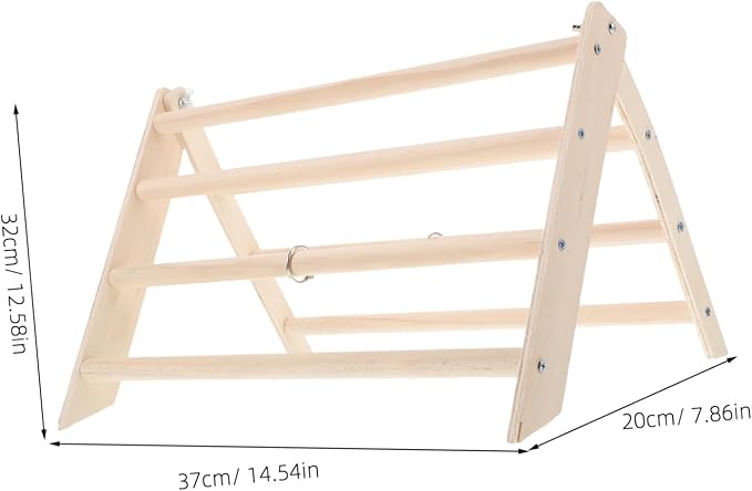 HEMOTON Wooden Chicken Roosting Bar Poultry Perch Stand for Coop Chick Accessory Toy Easy Maintenance Space Efficient