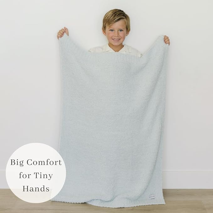 SARANONI Bamboni Luxury Baby Blanket | Cozy & Soft Plush Receiving Blankets | Perfect for Girls & Infant Baby Boy Blankets | Sky Blue - 30” x 40"