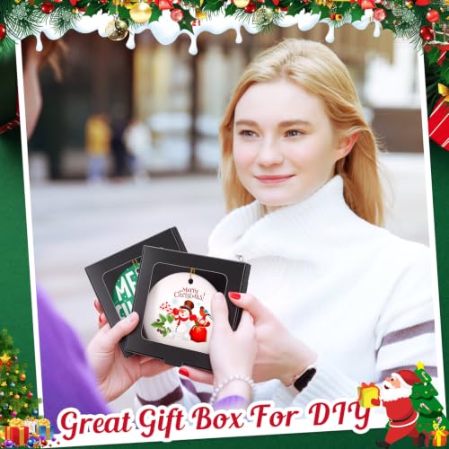 25 Pcs Christmas Sublimation Ornament Blanks Box (25 Count)