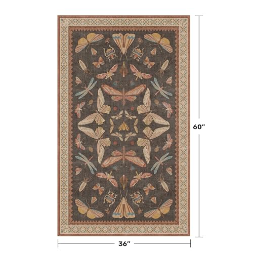 Boho Brown 3x5 Entryway Rugs Indoor (15 Sq Ft)