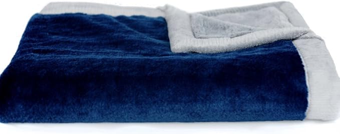 SARANONI Luxury Receiving Blankets for Babies | Ultra-Soft Lush and Boutique Quality Baby Blanket | Navy Gray - 30" x 40”