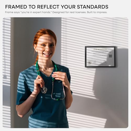 5.5x8.5 Black Business License Frame (3 Count)