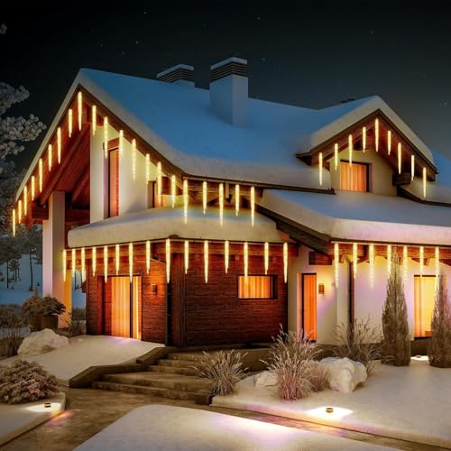Icicle Lights Outdoor 20ft with Remote (20 Count)