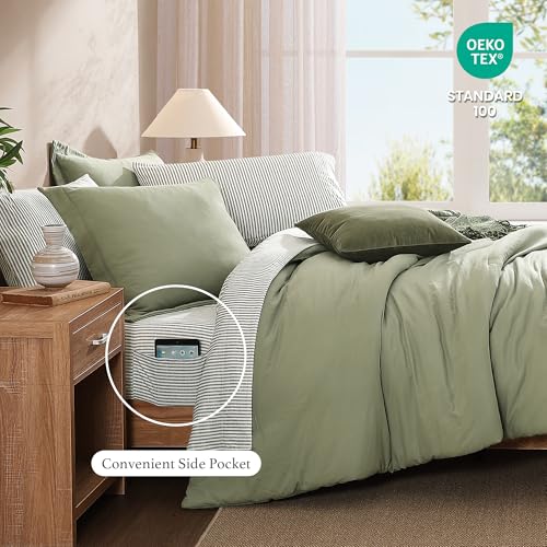 California King Comforter Set 7 Pieces Soft Bed in a Bag King Bedding Set
