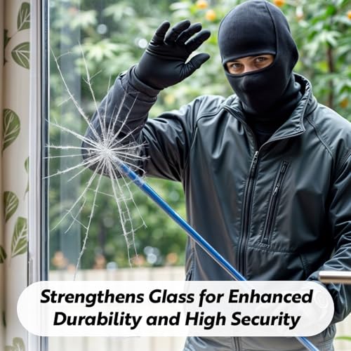 Security Safety Shatterproof Window Film 4 Mil Clear 11.8x78.7in