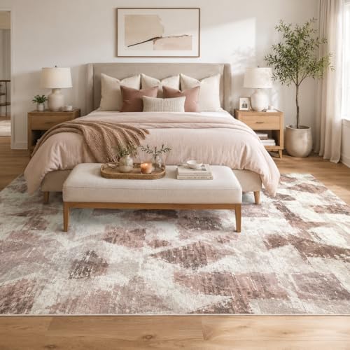 Brown 5X7 Area Rugs for Living Room Bedroom (35 Sq Ft)