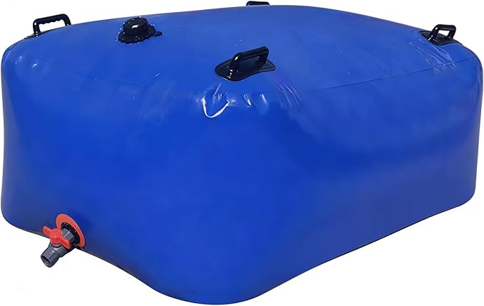 Large Capacity Water Bladder Tank 2500/2000/1500/1300/1000 Gallon, Portable Water Storage Bag with Faucet, Heavy Duty Drought-Resistant Container for Farm Irrigation & EME 1.5x1.2x0.5m/900L/237gallon