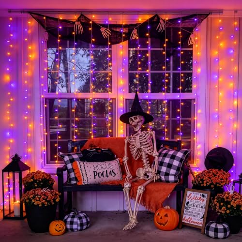 200 LED USB Plug in Orange and Purple Halloween Lights (6.5 Foot)
