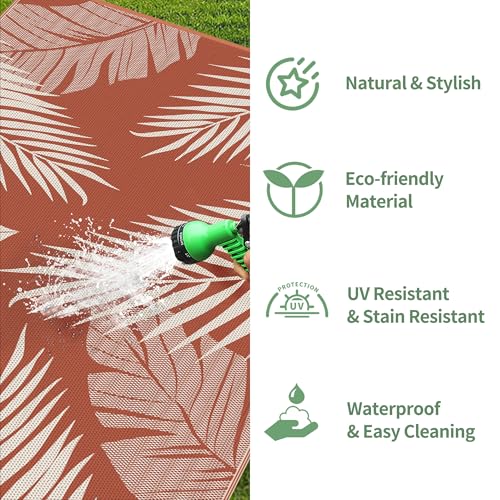 Outdoor Rug Waterproof Plastic Rugs for Patio (80 Sq Ft)