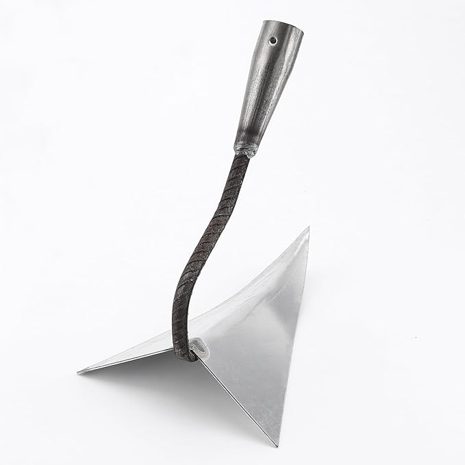 3 PCS Hoe Garden Tool Set, Triangle Gardening Hoes with Sharp Blade, Hand Plow Hoes for Digging, Backyard Weeding, Loosing Soil