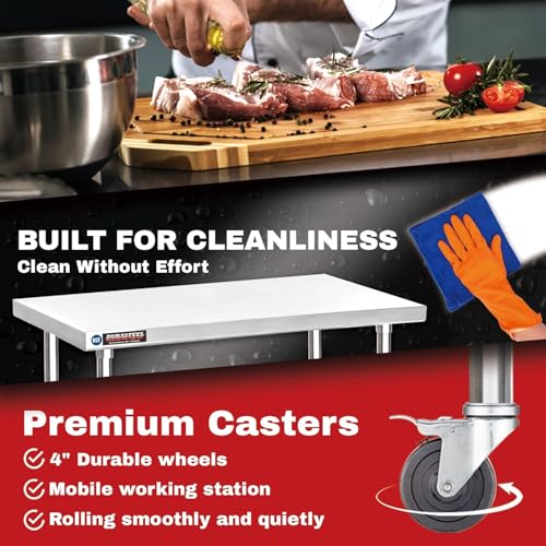 24x12 NSF Stainless Steel Cart Work Table