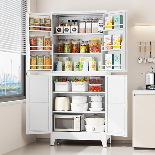 75" Tall Metal Kitchen Pantry Storage Cabinet