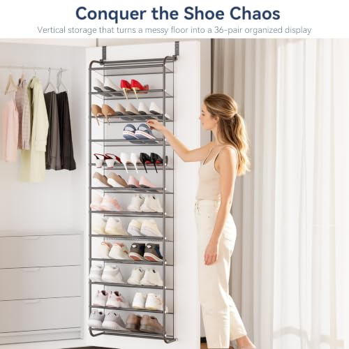 36 Pair Over the Door Shoe Rack