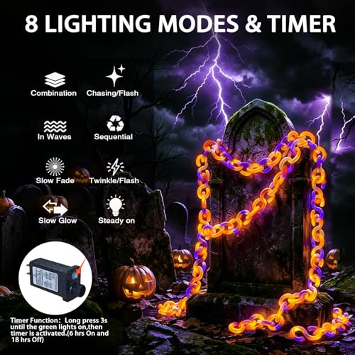 10 ft Halloween Chain Lights