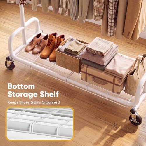 Clothes Rack 450LBS Adjustable Garment Rack with Wheels