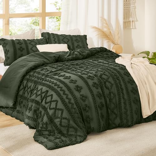 Tufted Boho Comforter Set Oversized Queen