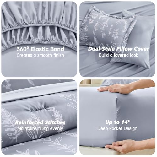 Light Grey Full Comforter Set
