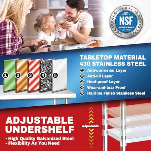 30x36 NSF Stainless Steel Cart Work Table