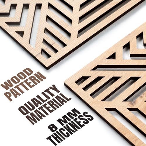 Modern Wooden Wall Sculptures (3 Count)