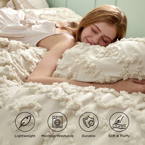 Tufted Boho Comforter Set Twin Size