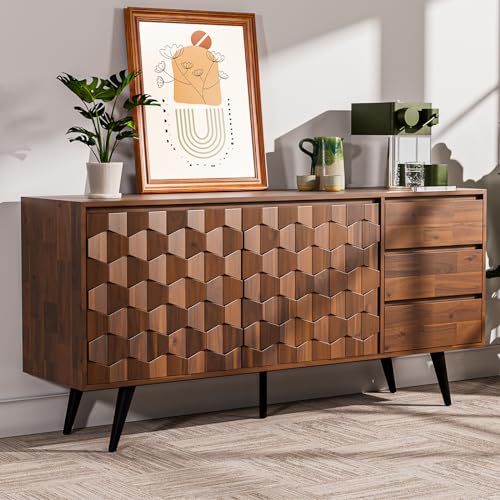 Sideboard Georgina Solid Wood 2 Doors & 3 Drawers