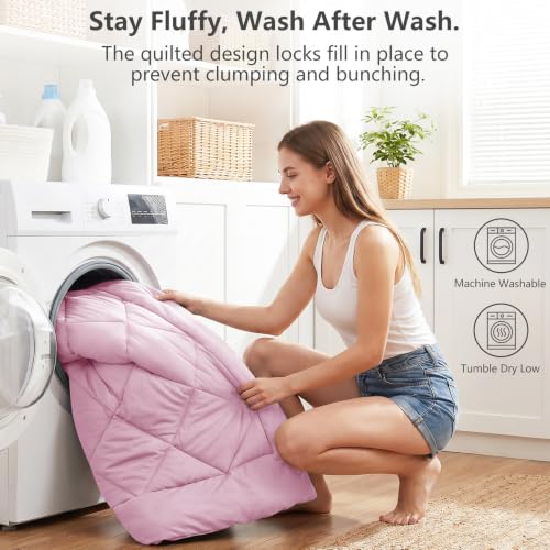 Queen Comforter Set with Sheets Light Pink