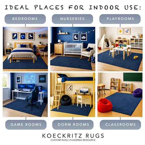 Soft & Colorful 8' x 8' Kids Classroom Area Rug
