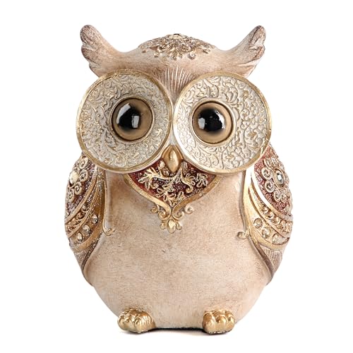 Owl Statue Home Decor Cute Boho Owl Figurine Gift for Bird Lovers