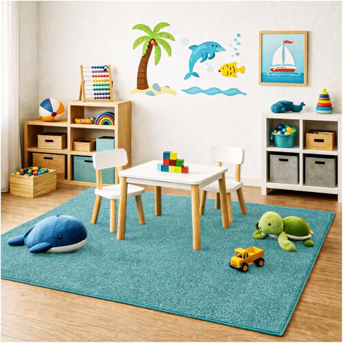 Soft & Colorful 9' x 9' Kids Classroom Area Rug