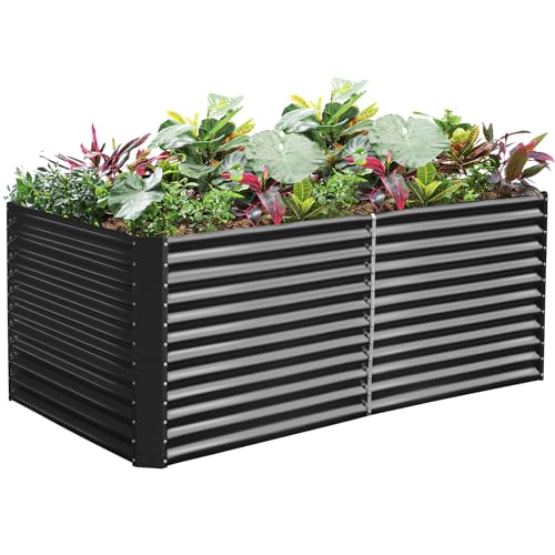 6x3x3ft Rectangular Galvanized Raised Garden Beds