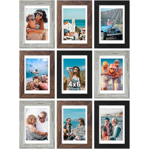 4x6 Picture Frames Set of 9 (9 Count)