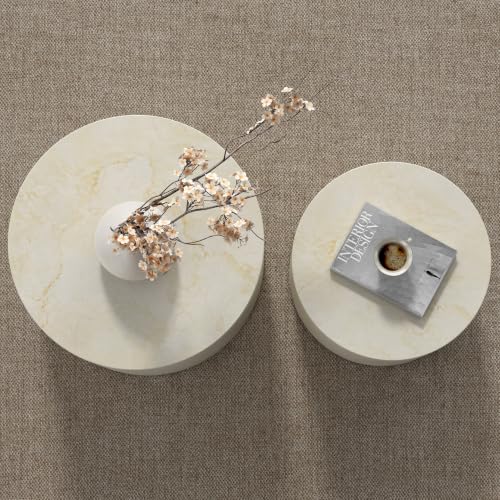 Nesting Round Coffee Table Set of 2 (2 Count)
