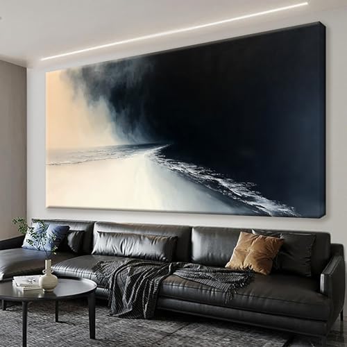Black And White Abstract Wall Art Modern Minimalist Canvas Art Wall Decor Print Picture Abstract Wall Decor Painting Picture For Bedroom Office Home Wall Decoration 20 X 40 In