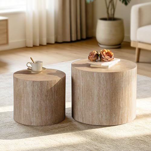 Nesting Round Coffee Table Set of 2 (2 Count)