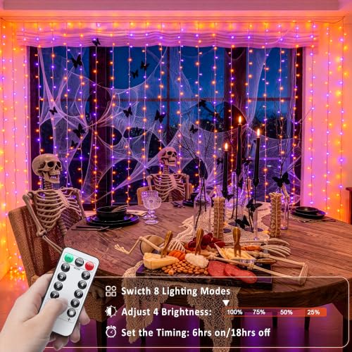 200 LED USB Plug in Orange and Purple Halloween Lights (6.5 Foot)