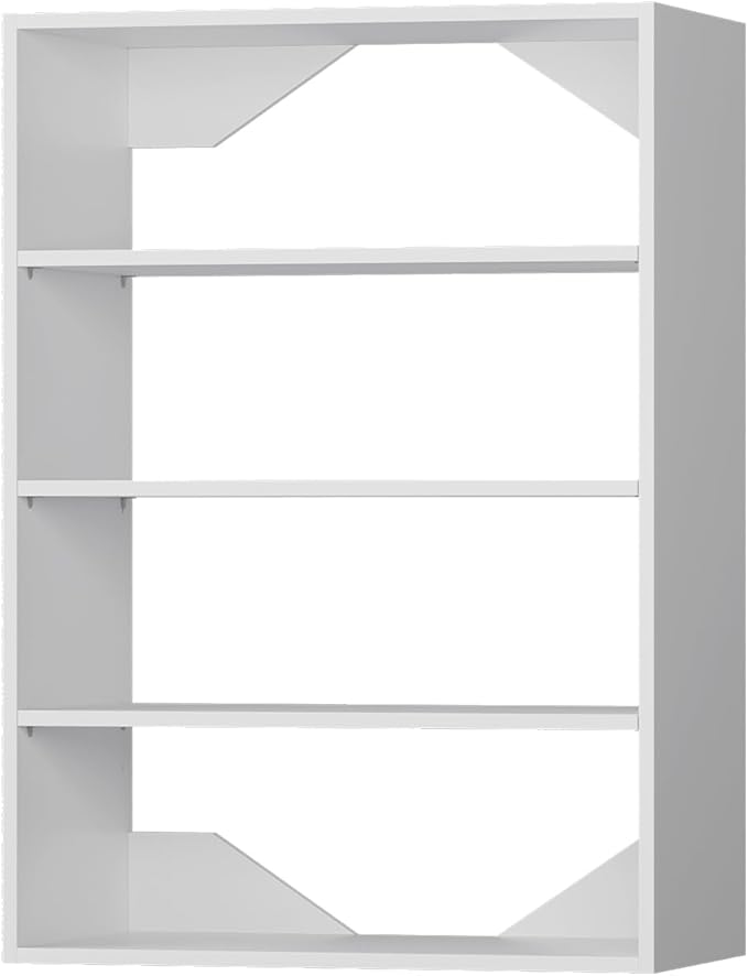 Short Tower Closet Unit, Modular Closet System, Wood Closet System Organizer with Storage for Walk In Closets, Clothing Rack Wardrobe Closet for Hanging Clothes, Bedroom, White, 31.5"W