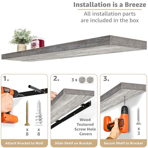Floating Shelves for Wall Storage (2 Count)