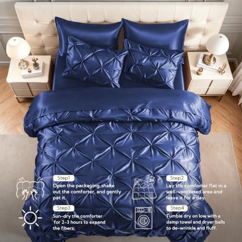 Satin Comforter Set Oversized Queen