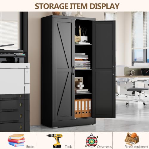 Black Metal Storage Cabinet