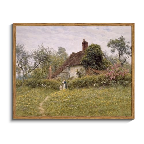 Framed Canvas Wall Art Vintage Decor