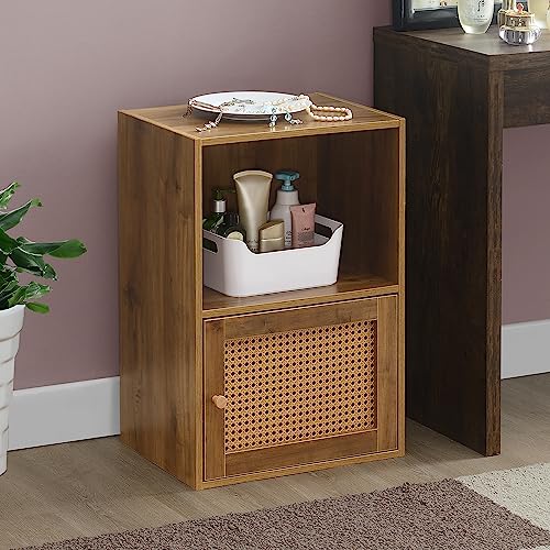 Xtra Storage Boho Weave 1 Door Cabinet 16.5"