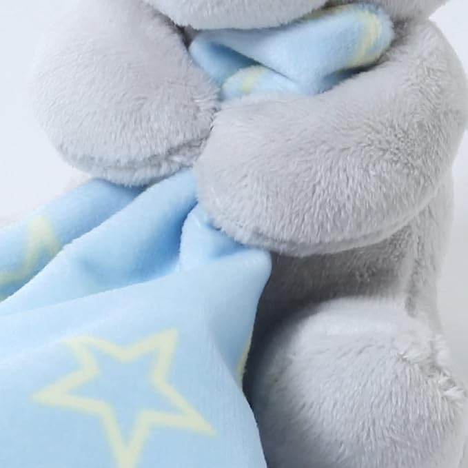 CREVENT Cozy Plush Baby Security Blanket Loveys for Baby Boys with Animal Face, Baby Shower/Birthday Gifts for Newborns Infant Toddler (Hugging Bear)