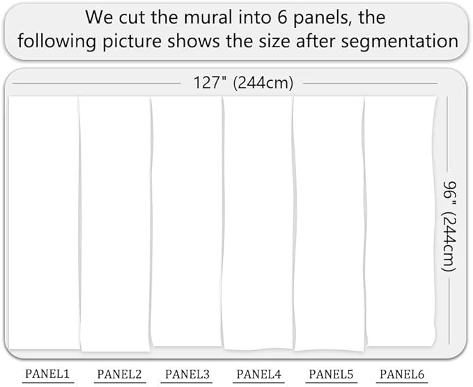 Foggy Forest Wallpaper Mural Vintage Woodland Large Wall Mural for Living Room Bedroom Bathroom (Not Self-Adhesive)