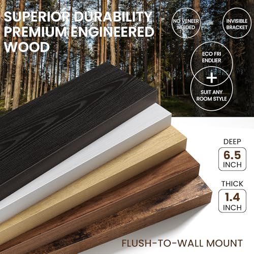 40 Inch Floating Shelves Wall Mounted for Display (2 Count)