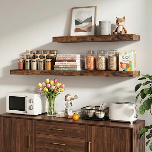 36 Inch Floating Shelves Wall Mounted for Display (2 Count)
