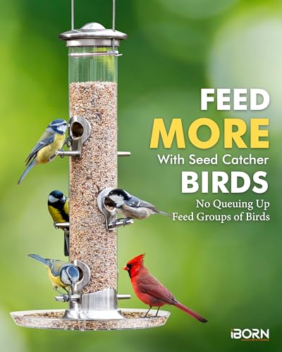 Bird Feeders for Outdoors Metal Chew Resistant Nickle